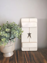 Load image into Gallery viewer, Wooden Shutters, rustic home decor, star decor, heart decor, handmade wooden panels,