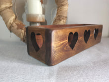 Load image into Gallery viewer, Double sided chunky wooden heart crate - Large Hearts