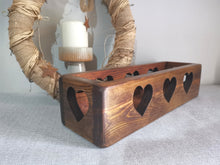 Load image into Gallery viewer, Double sided chunky wooden heart crate - Large Hearts