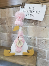 Load image into Gallery viewer, The Christmas Crew, wooden duck, can be personalised