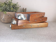 Load image into Gallery viewer, Low Shallow Wooden tray , table centerpiece