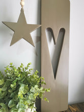 Load image into Gallery viewer, Wall Art Heart, Decorative wall panel, heart wall hanging, wall art, heart decor, home interiors, rustic wooden heart panel