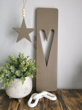 Load image into Gallery viewer, Wall Art Heart, Decorative wall panel, heart wall hanging, wall art, heart decor, home interiors, rustic wooden heart panel