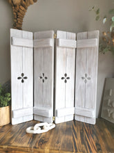 Load image into Gallery viewer, Joined Slim Wooden Shutter Panels - 60cm height Petal