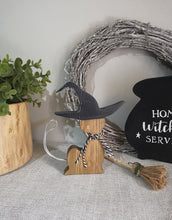 Load image into Gallery viewer, Halloween decor, Womble Cat Witch