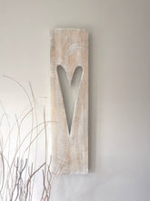 Load image into Gallery viewer, Wall Art Heart, Decorative wall panel, heart wall hanging, wall art, heart decor, home interiors, rustic wooden heart panel