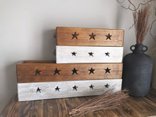 Load image into Gallery viewer, Double sided Star storage Crates, Centrepiece display