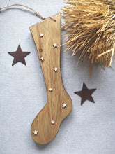 Load image into Gallery viewer, Wooden Christmas Stocking