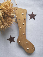 Load image into Gallery viewer, Wooden Christmas Stocking