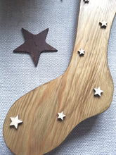 Load image into Gallery viewer, Wooden Christmas Stocking