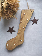 Load image into Gallery viewer, Wooden Christmas Stocking