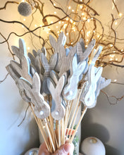 Load image into Gallery viewer, Rustic wooden Easter Bunny Decorations, Set of 5