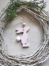 Load image into Gallery viewer, Hanging wooden Bunny