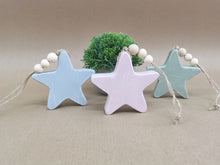 Load image into Gallery viewer, Wooden Star with beads