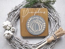 Load image into Gallery viewer, Wooden Autumn Pumpkin Sign