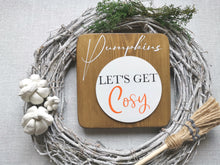 Load image into Gallery viewer, Wooden Autumn Pumpkin Sign