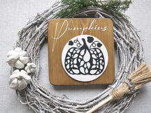 Load image into Gallery viewer, Wooden Autumn Pumpkin Sign