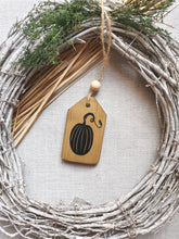 Load image into Gallery viewer, Small Wooden Autumn Tags - Black detailing