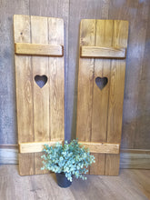 Load image into Gallery viewer, Pair of Light Oak Shutter Style Panels