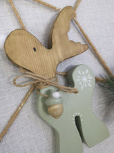 Load image into Gallery viewer, Wooden Reindeer Christmas Decoration, wooden Christmas gift, Christmas decor,Hygge home,