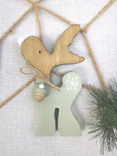 Load image into Gallery viewer, Wooden Reindeer Christmas Decoration, wooden Christmas gift, Christmas decor,Hygge home,