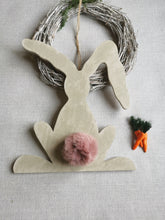 Load image into Gallery viewer, Hanging Wooden Floppy eared Bunny - choice of tail