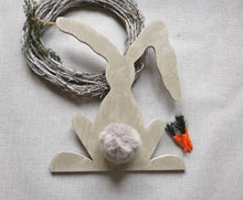 Load image into Gallery viewer, Hanging Wooden Floppy eared Bunny - choice of tail