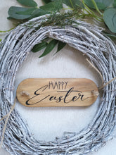 Load image into Gallery viewer, Wooden Tag for Spring / Easter wreath
