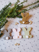 Load image into Gallery viewer, Wooden Easter Rabbit, gift ornament , Nursery decor, Mothers Day , Housewarming Present, Easter home decor