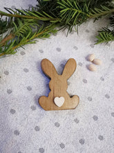 Load image into Gallery viewer, Wooden Easter Rabbit, gift ornament , Nursery decor, Mothers Day , Housewarming Present, Easter home decor