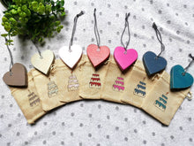 Load image into Gallery viewer, Birthday Gift lockdown, Letterbox gift, Treat bag with wooden heart,