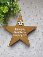 Load image into Gallery viewer, Freestanding Wooden Star, personalised gifts, Home Decor, interior accents, chunky star decor