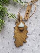 Load image into Gallery viewer, Wooden Hanging Oak Leaf & Wooden Acorn - children gift keepsake memory Teachers Gift Autumn home decor New Home Gift