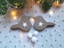 Load image into Gallery viewer, Pair of wooden birds, love birds, Home Decor, home ware gifts, new home gift, Easter decorations