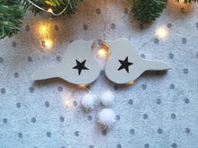 Load image into Gallery viewer, Pair of wooden birds, love birds, Home Decor, home ware gifts, new home gift, Easter decorations