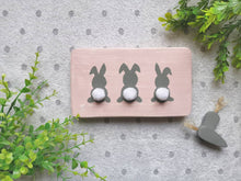 Load image into Gallery viewer, Wooden bunny sign, Rabbit plaque, home interiors, tiered tray decor, Easter accessories