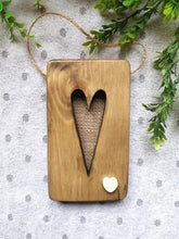 Load image into Gallery viewer, Wooden Heart plaque, wall hanging, tiered tray