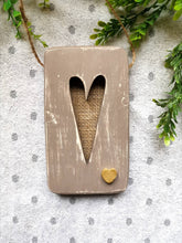 Load image into Gallery viewer, Wooden Heart plaque, wall hanging, tiered tray