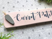 Load image into Gallery viewer, Rustic wooden Carrot Patch sign, Spring decor Farmhouse Country kitchen, Easter decoration