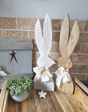 Load image into Gallery viewer, Large Wooden Rabbit, spring decor, Home Interiors
