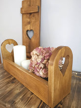 Load image into Gallery viewer, Wooden Trug, Wooden storage Crate, Table centrepiece, candle display, table decor, table display