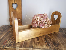 Load image into Gallery viewer, Wooden Trug, Wooden storage Crate, Table centrepiece, candle display, table decor, table display
