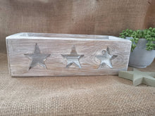 Load image into Gallery viewer, Wooden Crate, storage Trug, home accessories, star decor,