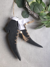 Load image into Gallery viewer, Pair of wooden Witches shoes
