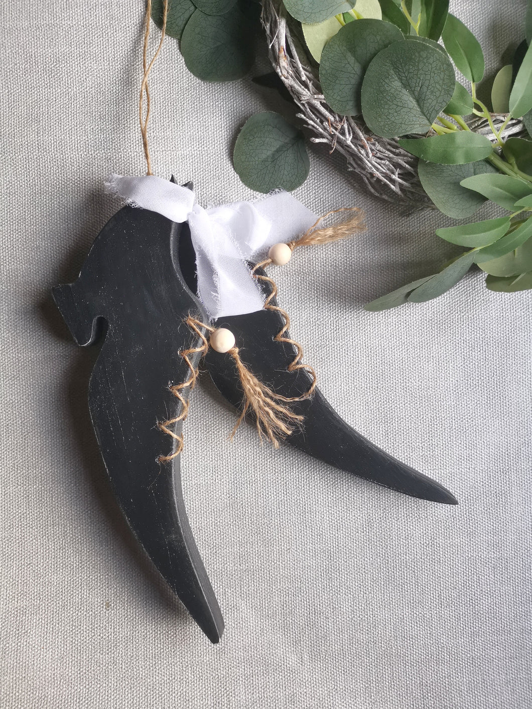 Pair of wooden Witches shoes