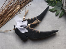 Load image into Gallery viewer, Pair of wooden Witches shoes
