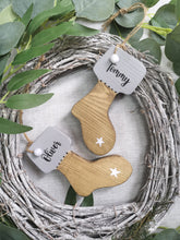 Load image into Gallery viewer, Wooden Christmas Boot, Hanging Decoration, Christmas tree, personalised
