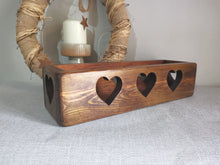 Load image into Gallery viewer, Double sided chunky wooden heart crate - Large Hearts
