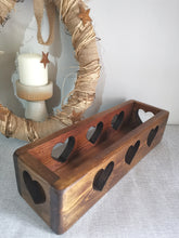 Load image into Gallery viewer, Double sided chunky wooden heart crate - Large Hearts
