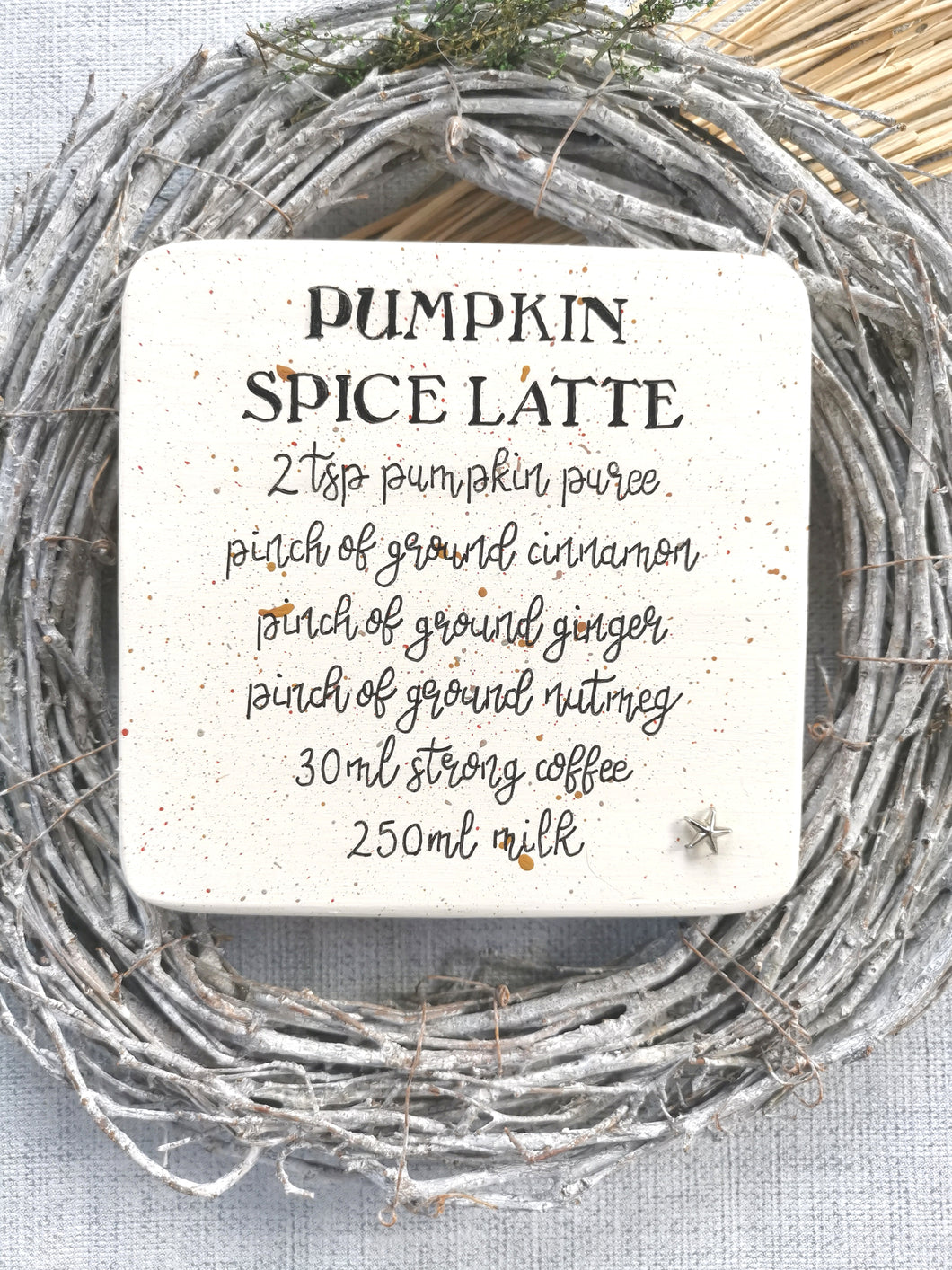 Square Autumn Pumpkin Spice Sign